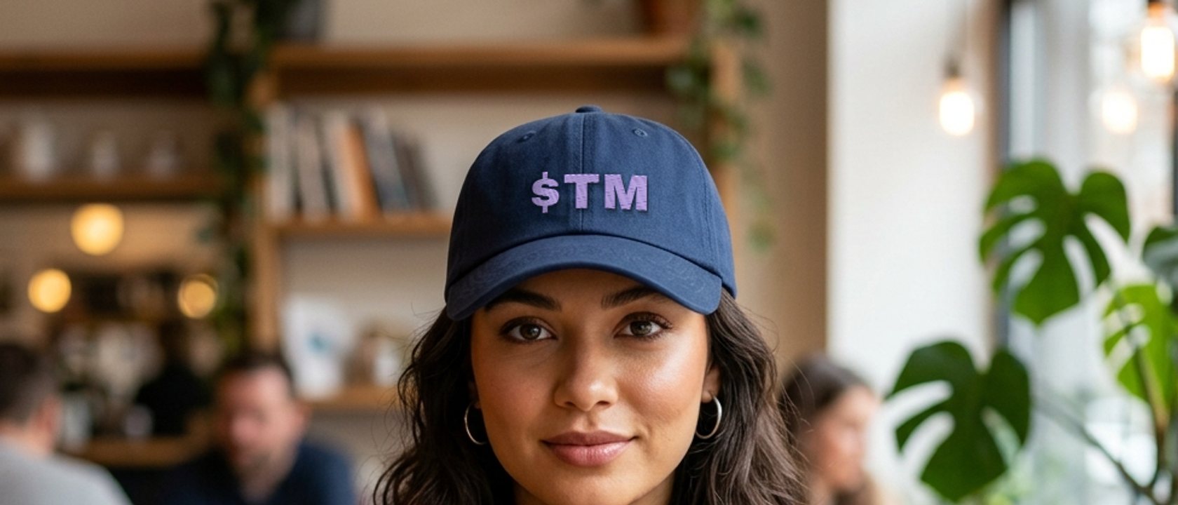 Wide banner — black ticker cap against an international city backdrop