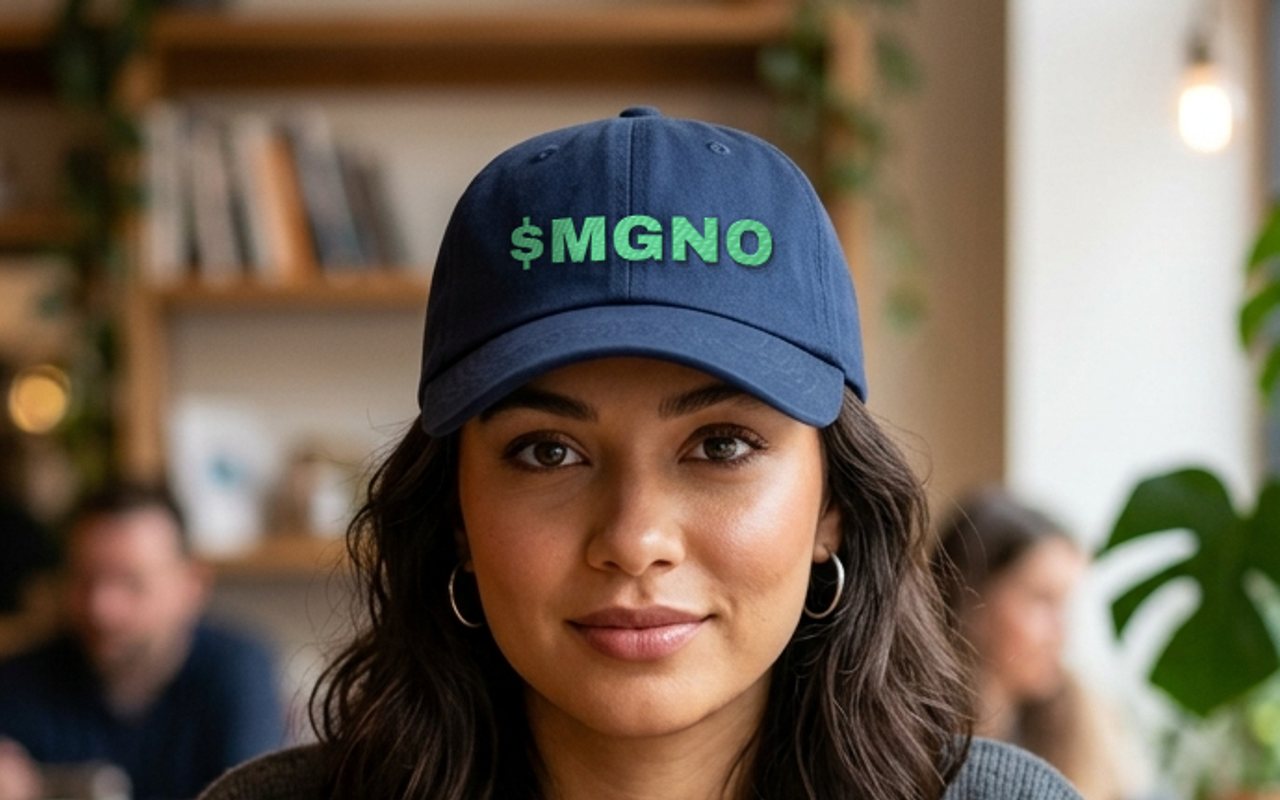 $MGNO embroidered hat, worn