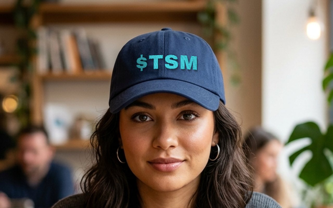 $TSM embroidered hat, worn