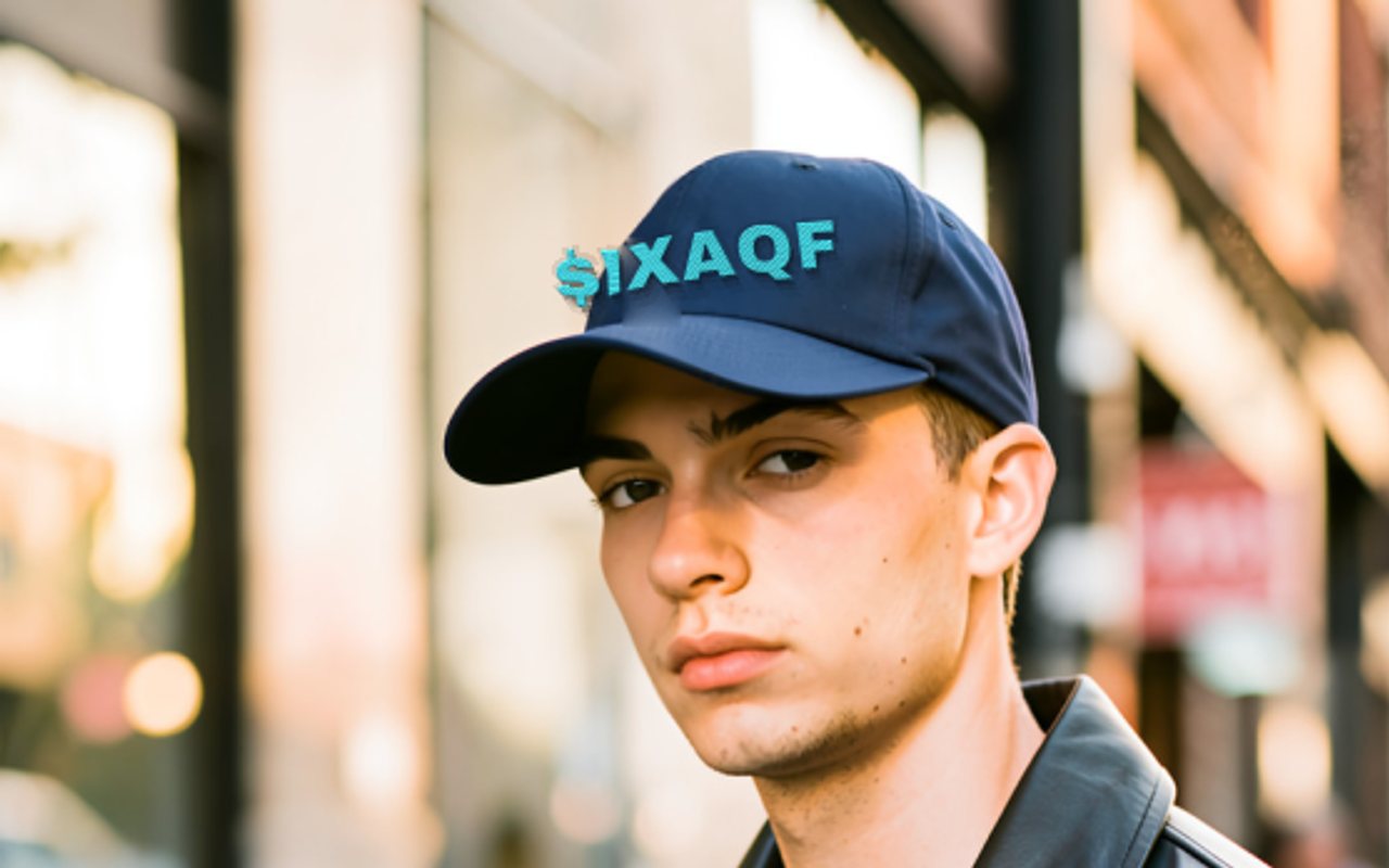 $IXAQF embroidered hat, worn